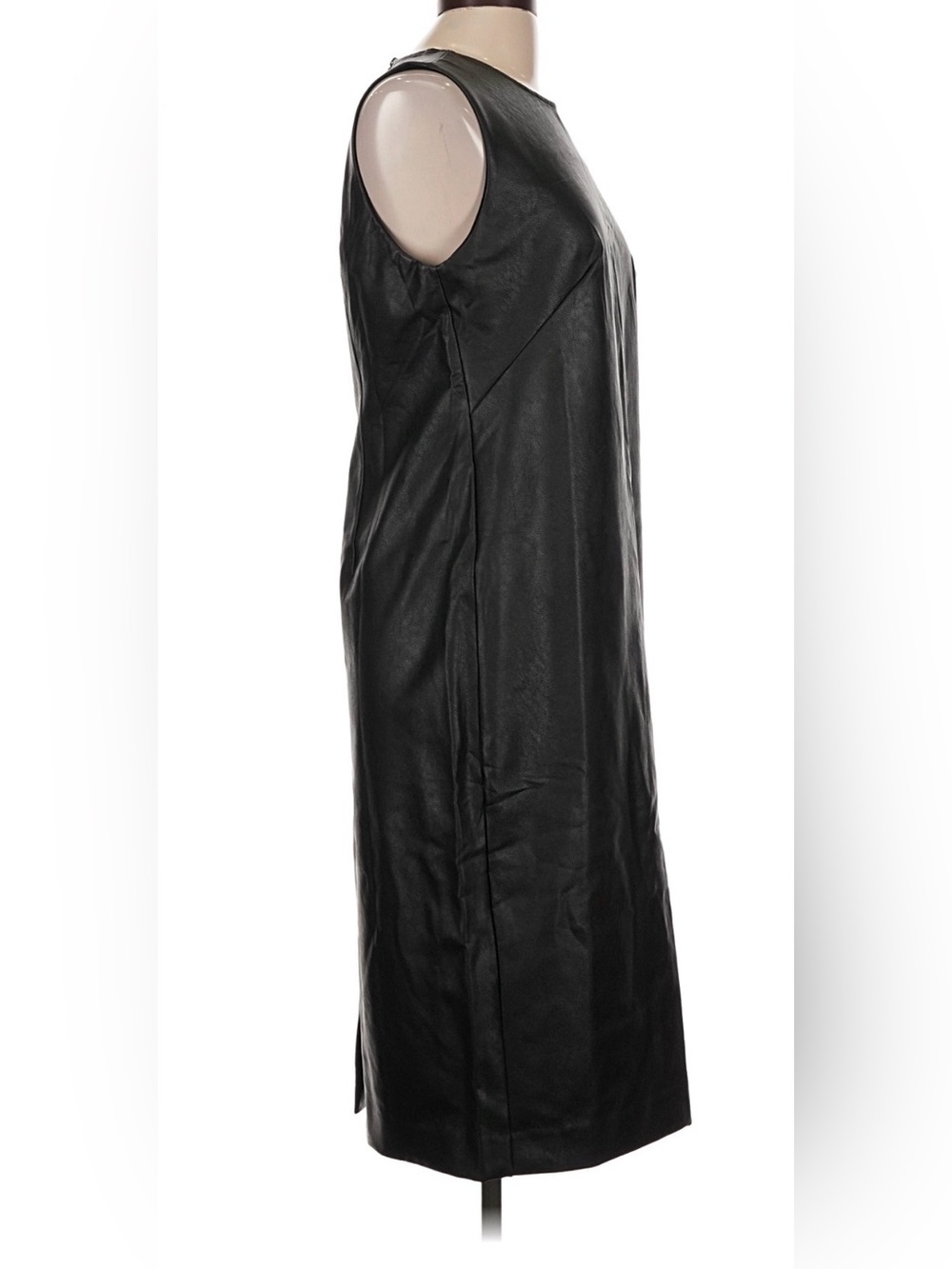 NWT SPANX Leather-Like Combo Fitted Dress - Luxe Black - large - Picture 7 of 10